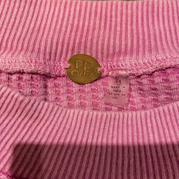 Free People Cropped Interlaken Thermal Top Size Large - Picture 11 of 12